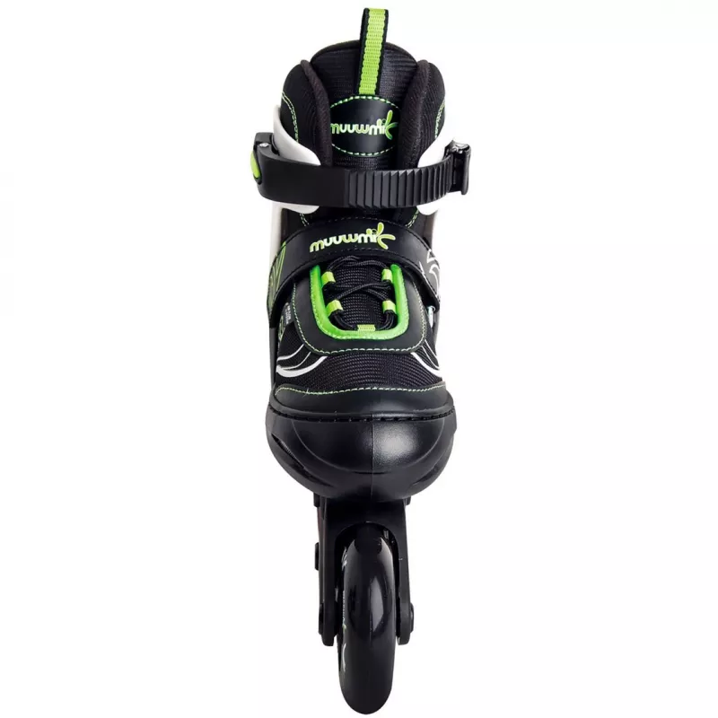 Verstelbare kinderskates maat 29-32, inline-skates groen/zwart