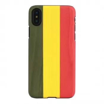 Smartphonehoesje man and wood voor iPhone X/XS – Reggae zwart, beschermende hardcase achterkant