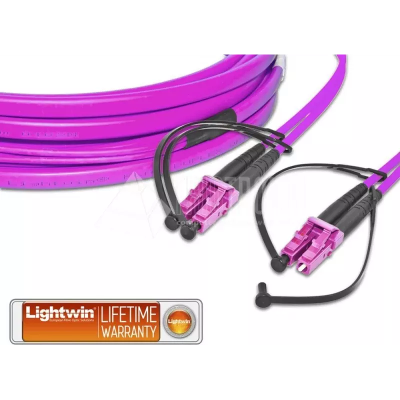 Lightwin LC-LC OM4 15m glasvezelkabel violet (LDP-50 LC-LC 15.0 OM4 FD)