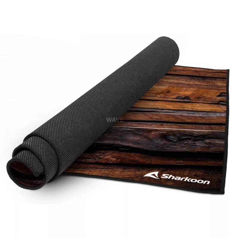Sharkoon SKILLER SFM12 Wood stoelmat voor gamingstoel, 140 x 100 cm, bruin