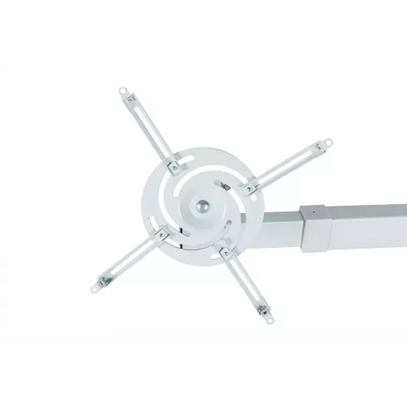 Wandbeugel AVTEK WallMount Next 1200 — staal, wit, telescopisch, 360° draaibaar, kantelbaar ±42°, max. belasting 20 kg
