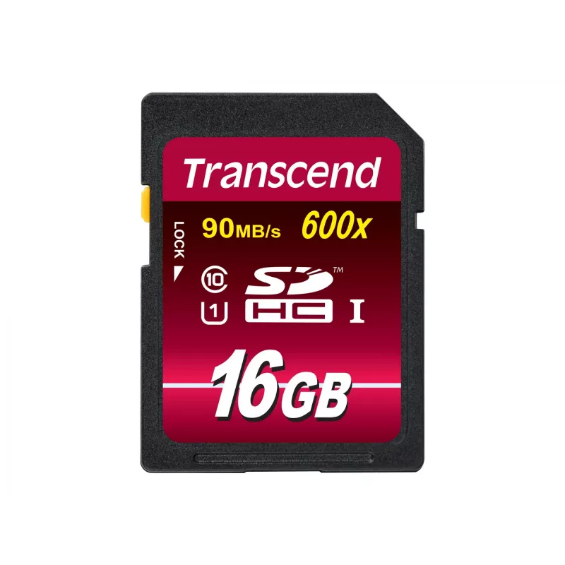 Flashgeheugen Transcend 16GB SDHC Class 10 UHS-I 600x TS16GSDHC10U1
