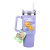 Paladone Minecraft paarse geïsoleerde beker met rietje, 900 ml