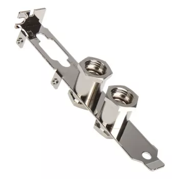 Koolance PCI-slotbeugel met 2 G1/4-inch doorvoeren – zilver