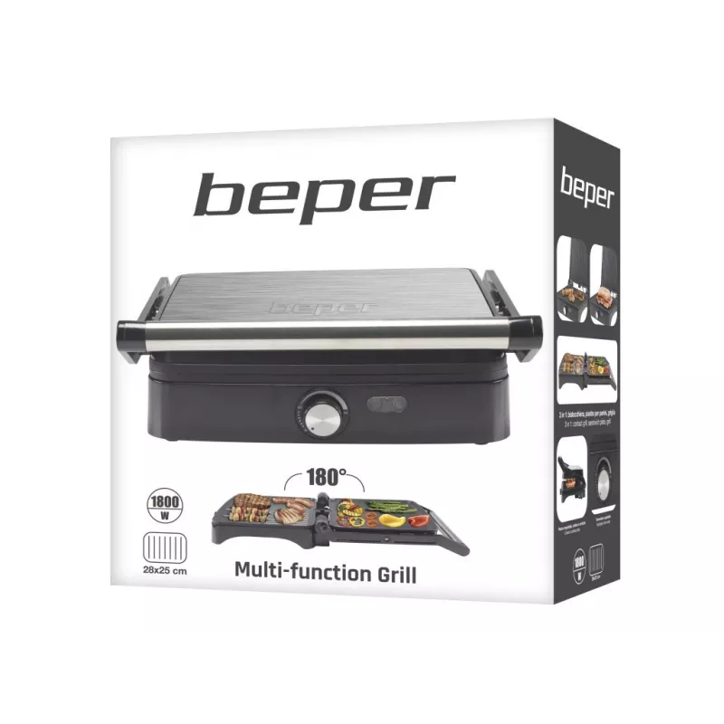 Elektrische toaster Beper P101TOS502 — 2-snede RVS-toaster, compact design
