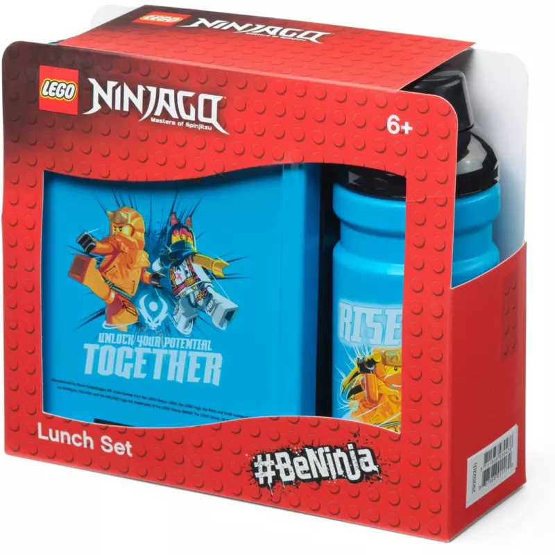 Room Copenhagen LEGO Ninjago Classic lunchboxset met drinkfles, blauw/zwart, 2-delig
