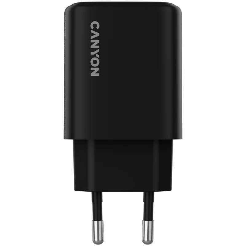 CANYON oplader OnCharge 250 25W 1xPD 1xQC EU zwart