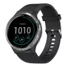 Siliconen band FIXED voor Garmin QuickFit 20 mm, zwart