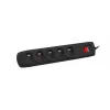 Overspanningsbeveiliging NATEC NSP-1713 zwart 5 AC-stopcontacten 1,5 m