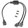 RGB-splitterkabel EK Water Blocks Loop D-RGB 2-weg zwart 5V