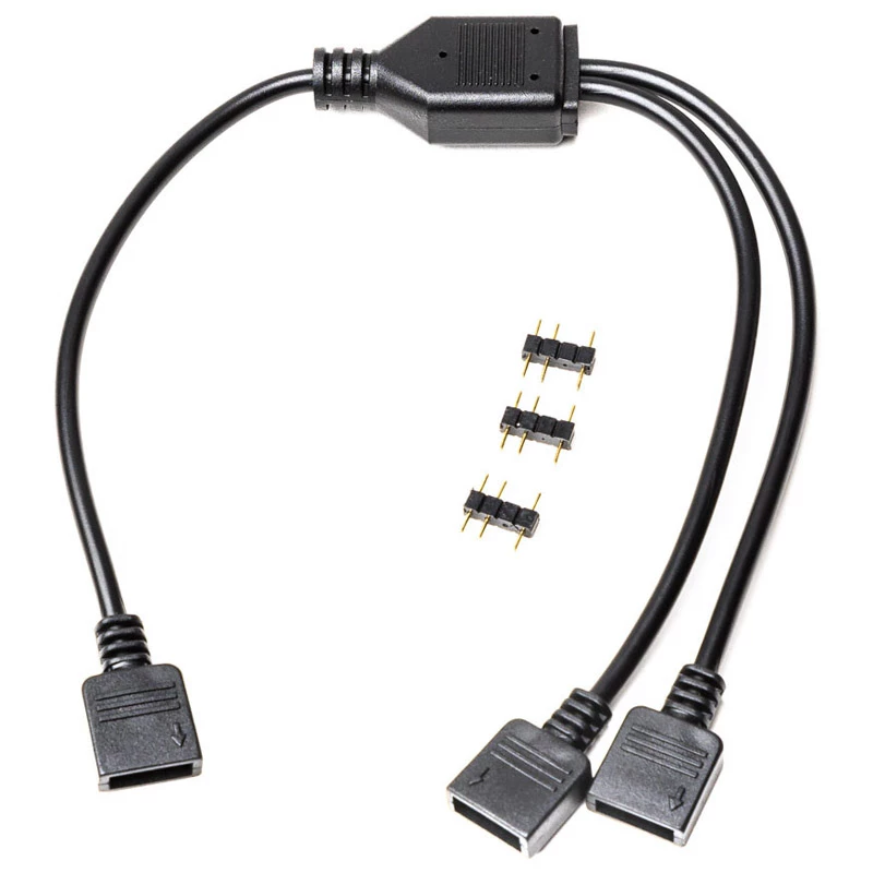 RGB-splitterkabel EK Water Blocks Loop D-RGB 2-weg zwart 5V