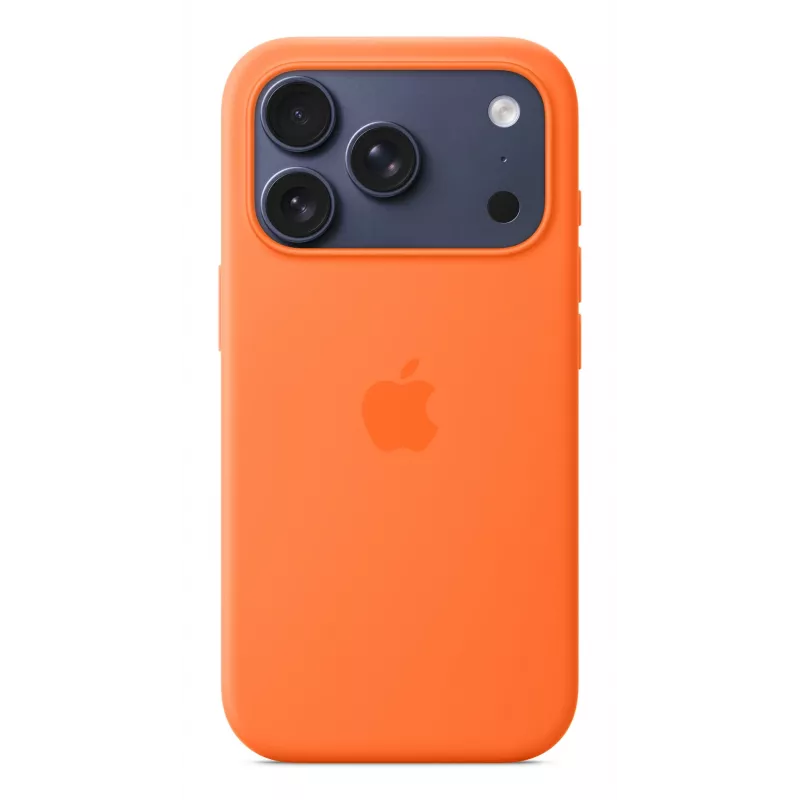 Silicone hoes Apple iPhone 17 Pro MagSafe oranje hoes