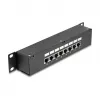 DeLOCK 10 inch koppel-patchpanel 8 poorten Cat.6 RJ45 zwart 1U