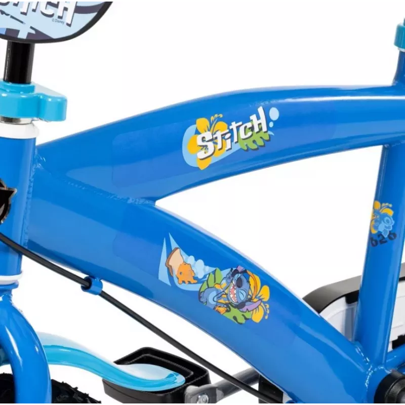 Kinderfiets HUFFY Disney Stitch 16 inch met zijwieltjes, terugtraprem