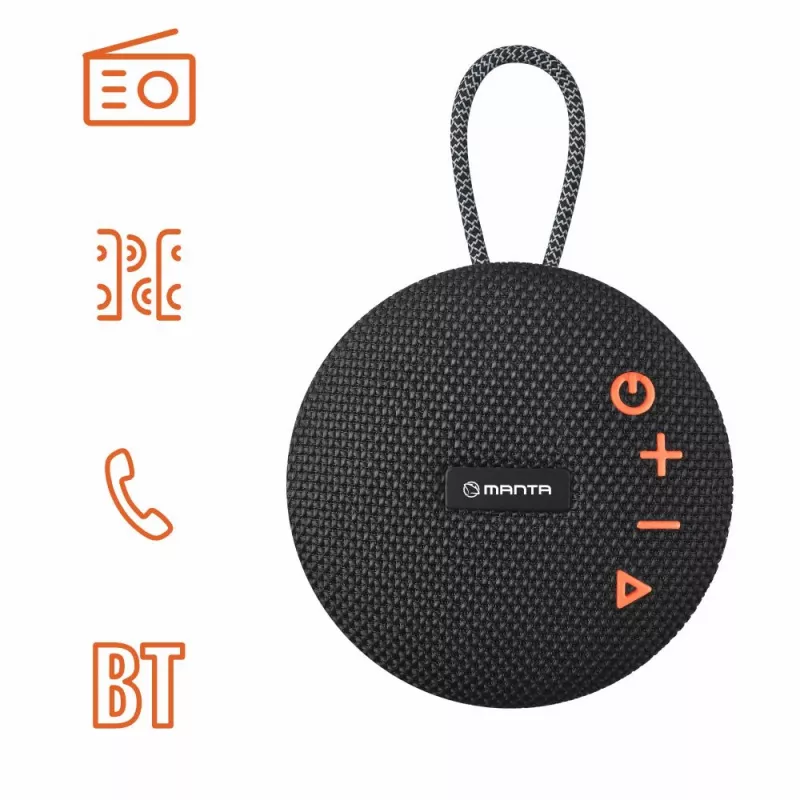 Draagbare luidspreker Manta SPK02GO, Zwart
