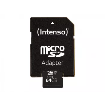 Intenso Performance - flashgeheugenkaart (microSDXC met SD-adapter) - 64GB - UHS-I U1 / Class10 - microSDXC UHS-I (3424490)