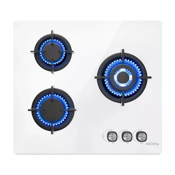 ISEASY MGBG-603 gaskookplaat, 3 branders (wit)