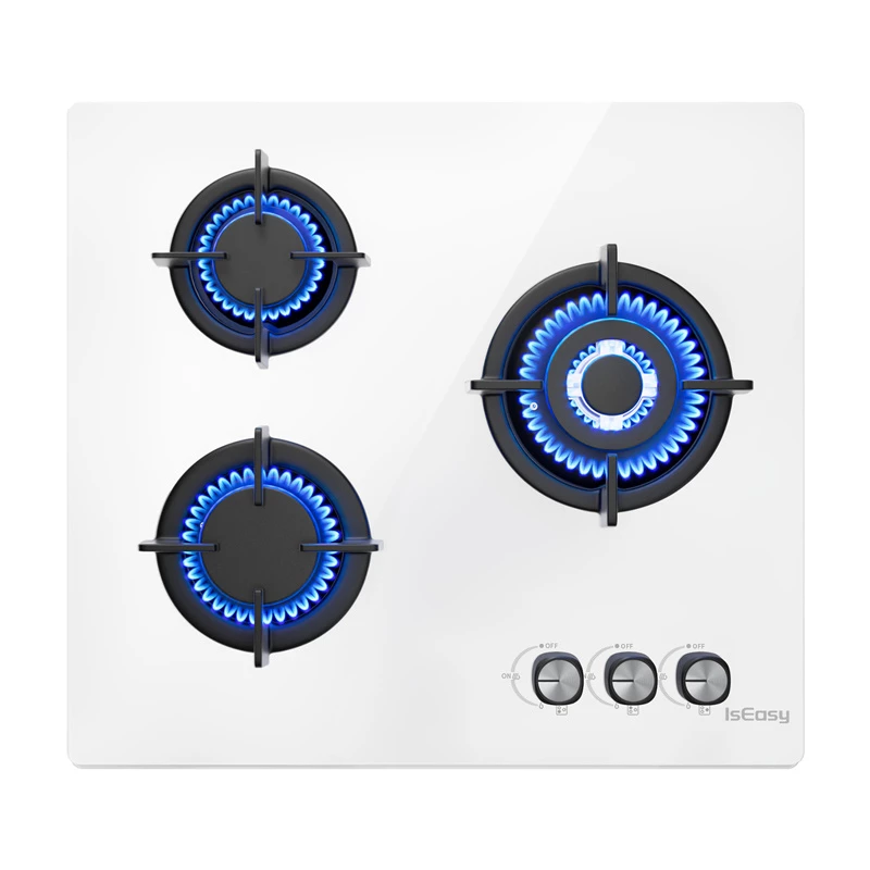 ISEASY MGBG-603 gaskookplaat, 3 branders (wit)