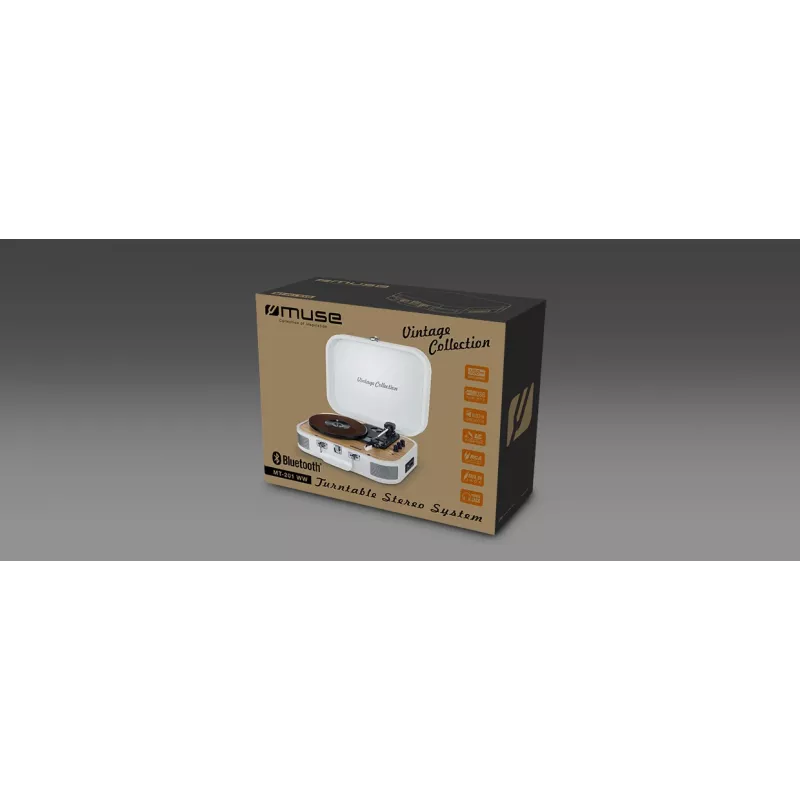 Muse | Turntable Stereosysteem | MT-201WW | Turntable Stereosysteem | USB-aansluiting | AUX-ingang