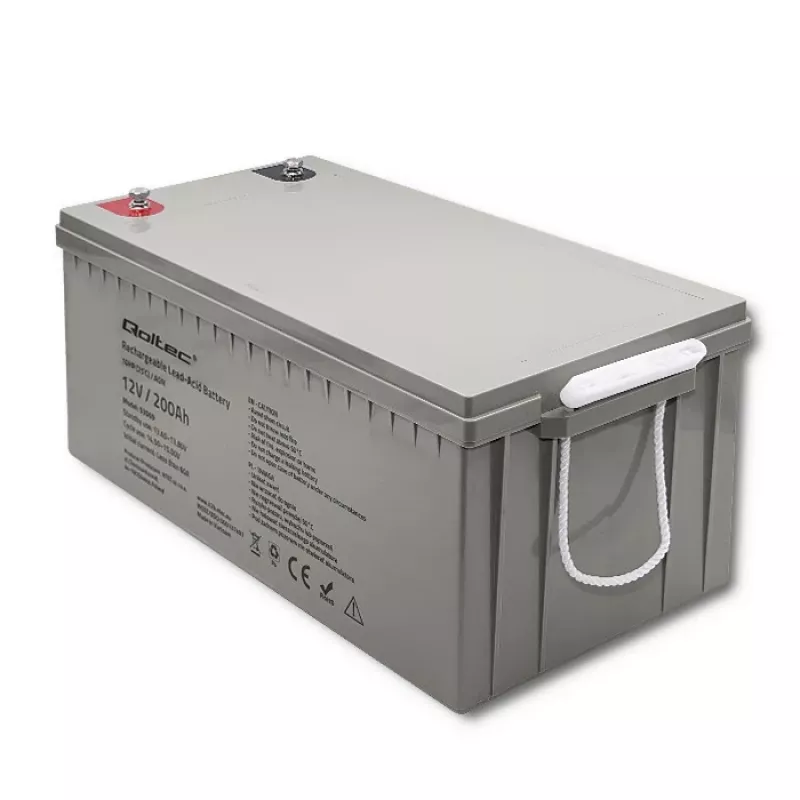 Oplaadbare AGM-batterij QOLTEC 53069 12V 200Ah voor back-upstroomvoorziening en UPS-systemen