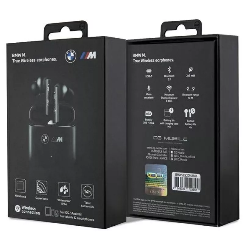 Bluetooth-hoofdtelefoon TWS BMWSES20MAMK zwart