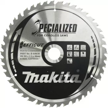 Makita Specialized EFFICUT - cirkelzaagblad - voor hout, metaal - 260 mm - 45 tanden - voor Makita LS1018L, LS1018LN (B-64630)