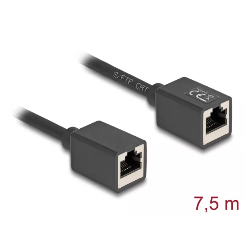Netwerkkabel DeLOCK 90334 RJ-45 Cat6a 7,5 m zwart
