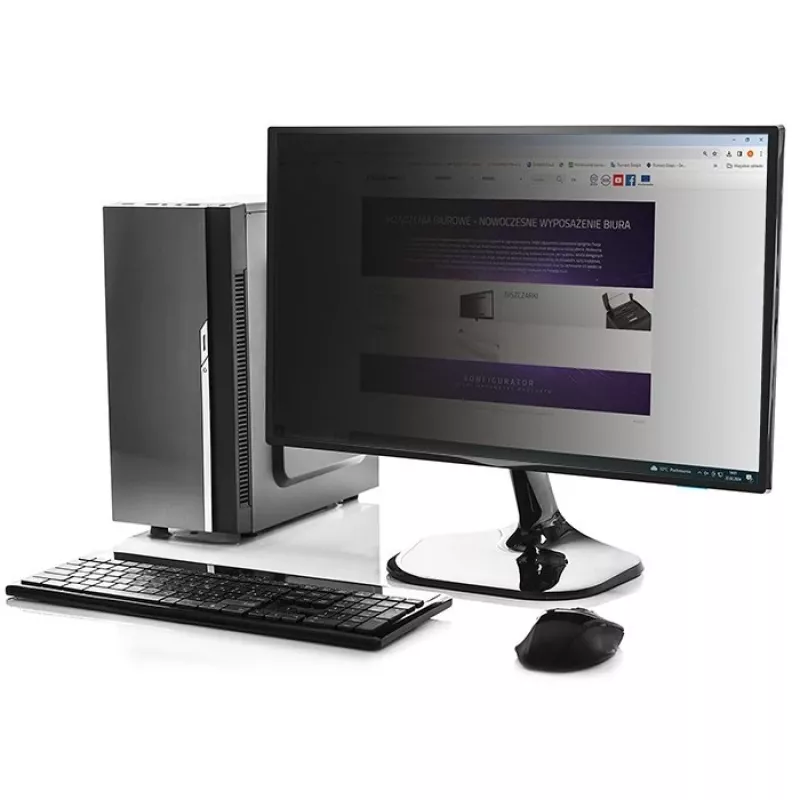 Privacyfilter QOLTEC 51059 voor 23,8 inch (60,5 cm) monitor, 527 x 296,9 mm, transparant