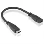 Roline - USB-verlengkabel - USB-C (M) naar USB-C (V) - USB 3.1 - 15 cm - zwart