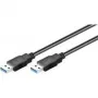 Wentronic Goobay USB 3.0 SuperSpeed-kabel, zwart, 0,5 m - USB 3.0-stekker (Type-A) > USB 3.0-stekker (Type-A) (95716)