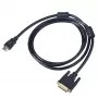 Akyga AK-AV-11 HDMI-naar-DVI-D-kabel (24+1), 1,8 m, zwart