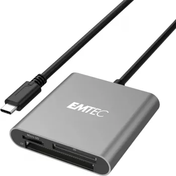 Kaartlezer Emtec ECCAREADT610C USB 3.1 grijs