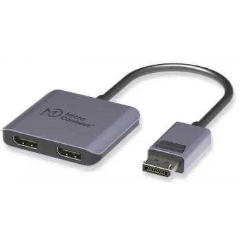 DisplayPort-splitter MicroConnect MC-DP-2XDP — DisplayPort-naar-2x-DisplayPort-signaalduplicator