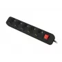 Verlengsnoer Lanberg PS1-05F-0300-BK 3m 5 stopcontacten binnen zwart