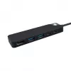 Hyper HyperDrive Flex HD4101BKGL 5-poorts USB-C-hub (2x USB-A, 1x USB-C, 1x HDMI), zwart