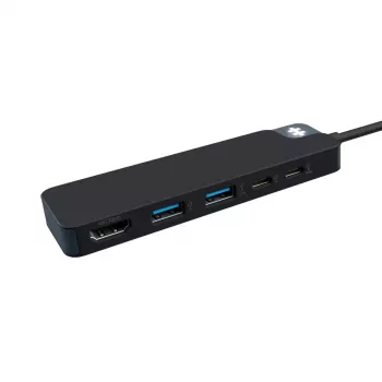 USB-C-hub HYPER HD4101BKGL – 5-poorts (USB-C, USB 3.2 Gen1 Type-A, HDMI 4K), 5000 Mbit/s, zwart