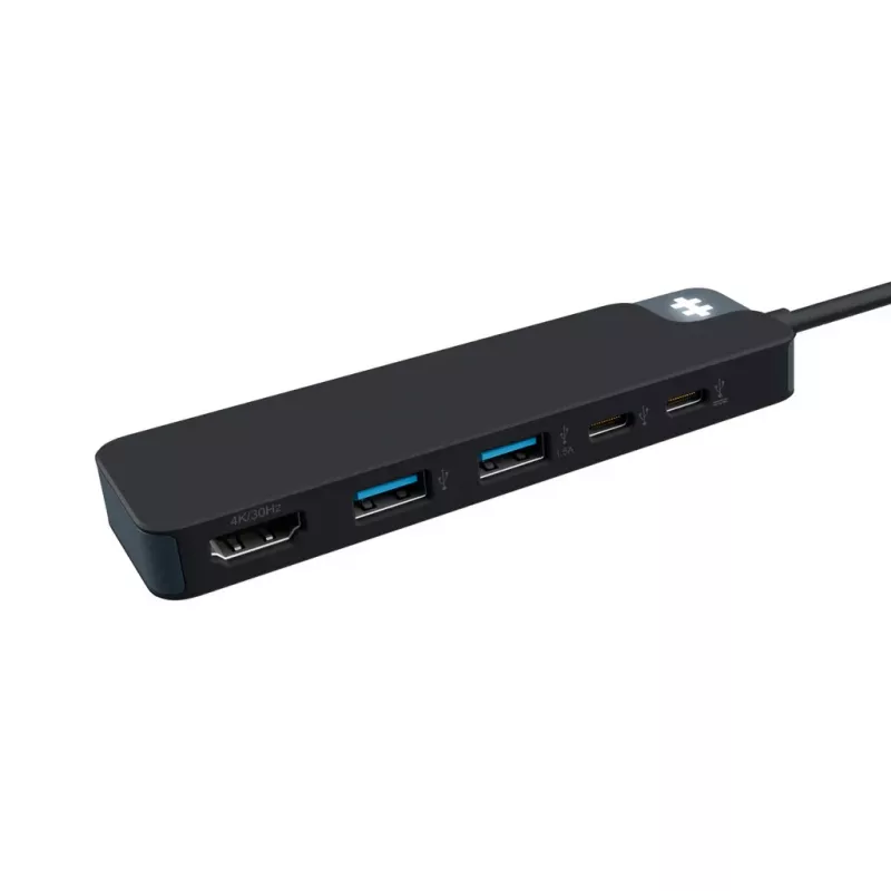 Hyper HyperDrive Flex HD4101BKGL 5-poorts USB-C-hub (2x USB-A, 1x USB-C, 1x HDMI), zwart