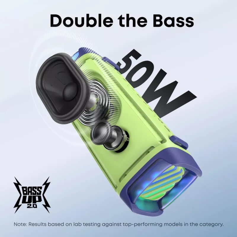 Draagbare luidspreker Anker Soundcore Boom 3i — 50 W, Bluetooth, waterdicht, groen