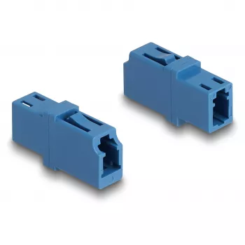 DeLOCK glasvezelkoppeling LC simplex bus naar LC simplex bus UPC blauw