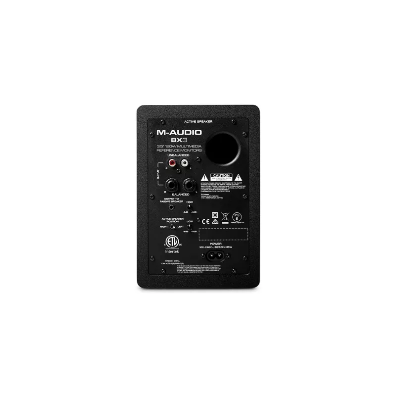 M-Audio BX3 actieve studiomonitors, paar, 50 W, bedraad, zwart