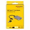 DeLOCK USB Type-C kaartlezer CFexpress XQD aluminium grijs 10000 Mbit/s