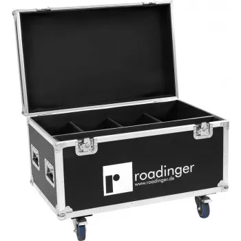 Flightcase Roadinger 31005229 voor 4× LED IP Atmo Blinder — beschermhoes voor transport, schuimvullingen