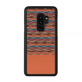 Smartphonehoesje man and wood voor Samsung Galaxy S9 Plus – bruin ruitpatroon met zwarte rand