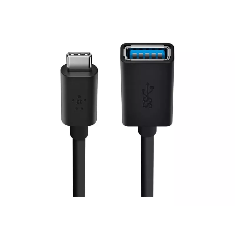 Belkin USB 3.0 USB-C-naar-USB-A-adapter, 5 Gbps, zwart