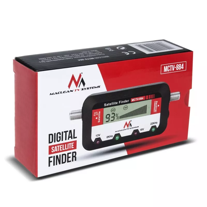 Maclean MCTV-884 digitale satellietsignaalmeter, LCD