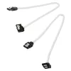 Corsair CC-8900279 Premium gesleeved SATA-kabel, gehoekt, 30 cm, wit, verpakking van 2