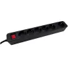 Verlengsnoer M-Cab POW0027 3m 6 AC-stopcontacten 16A binnen zwart