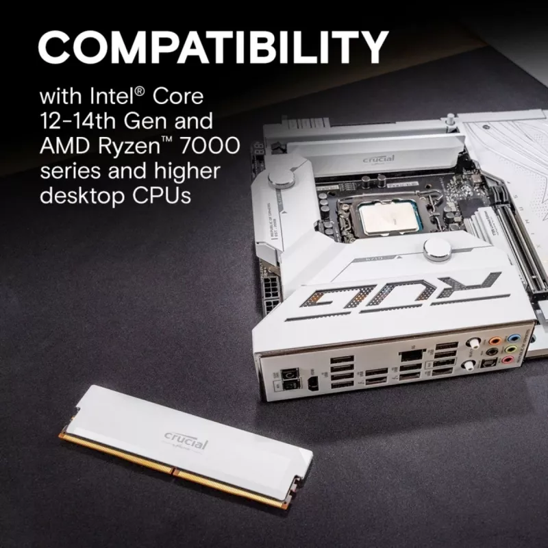 16GB Crucial Pro Overclocking Edition module - DIMM 288-PIN 6400 MHz / PC5-51200 - CL38 - 1.35 V - unbuffered - non-ECC