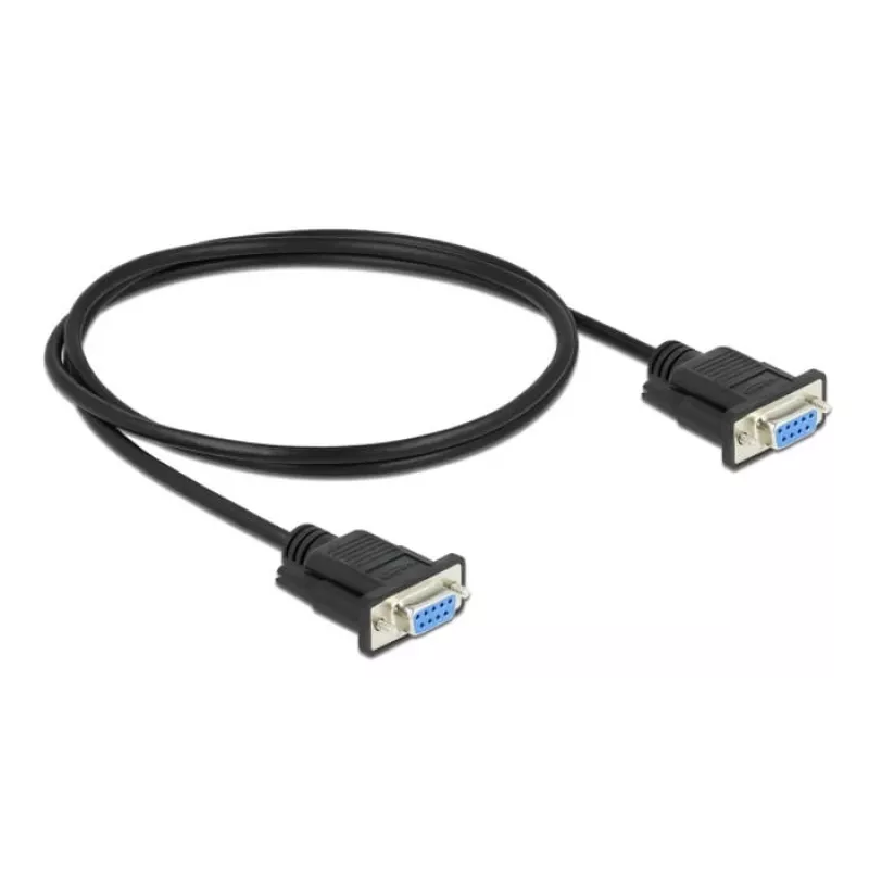 Seriële kabel DeLOCK 86608 zwart 1m RS-232 Sub-D9
