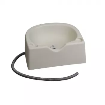 SUNDO 47080 draagbare harenwasbak met afvoer, wit